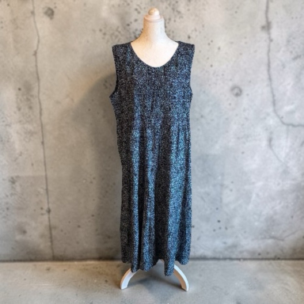 Croft Size 1X Dress Navy geo
